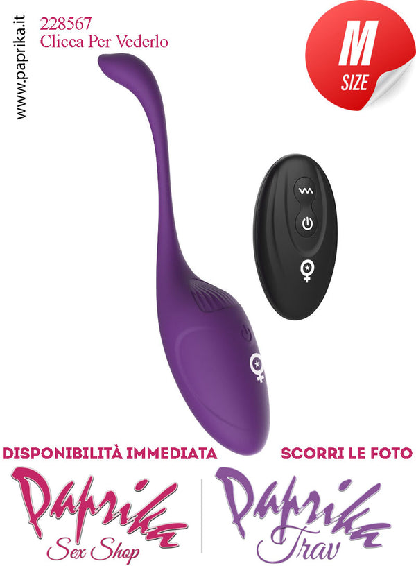 Ovulo Vibrante Vaginale Ø 32 Telecomando 10 Velocità Cordino Flessibile