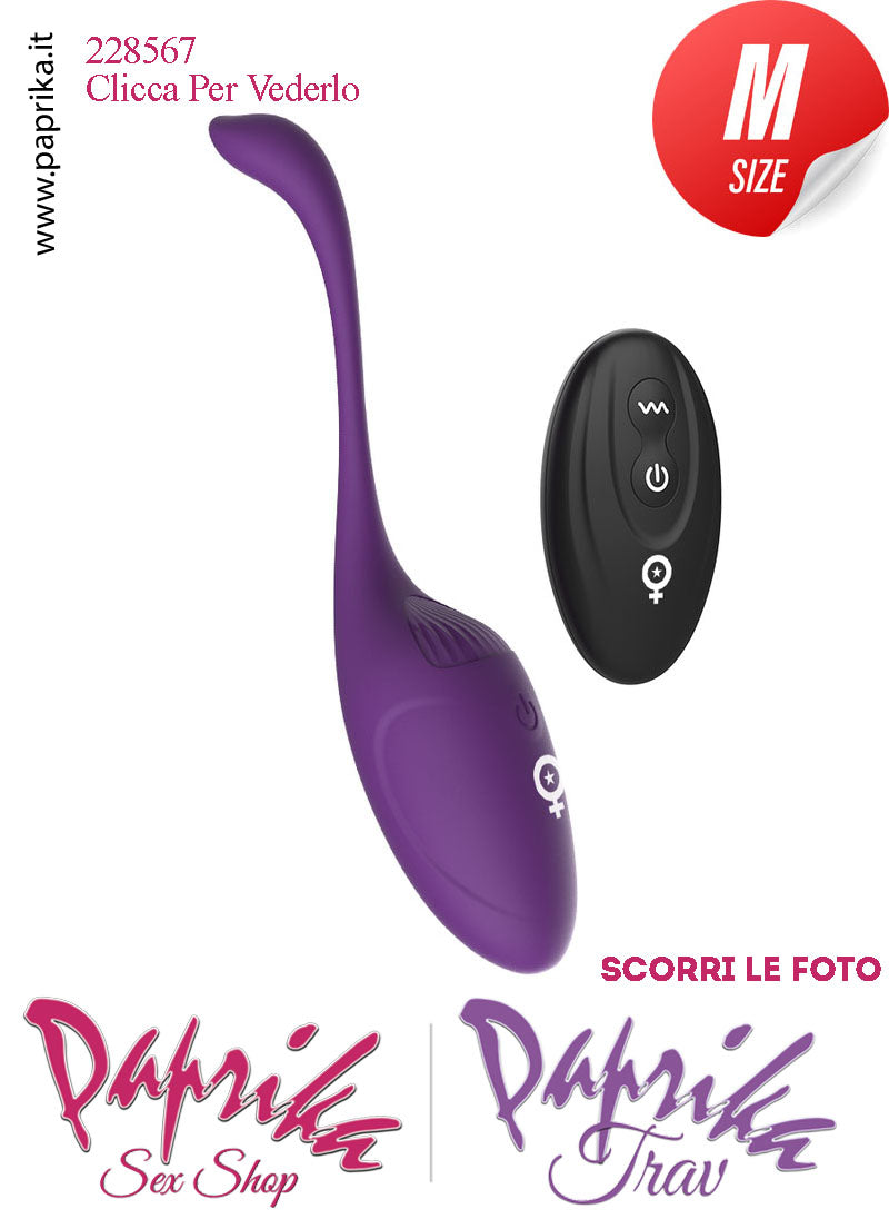 Ovulo Vibrante Vaginale Ø 32 Telecomando 10 Velocità Cordino Flessibile