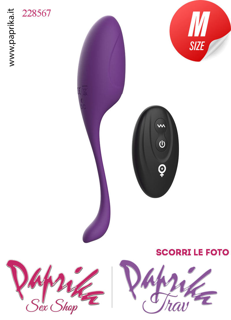 Ovulo Vibrante Vaginale Ø 32 Telecomando 10 Velocità Cordino Flessibile