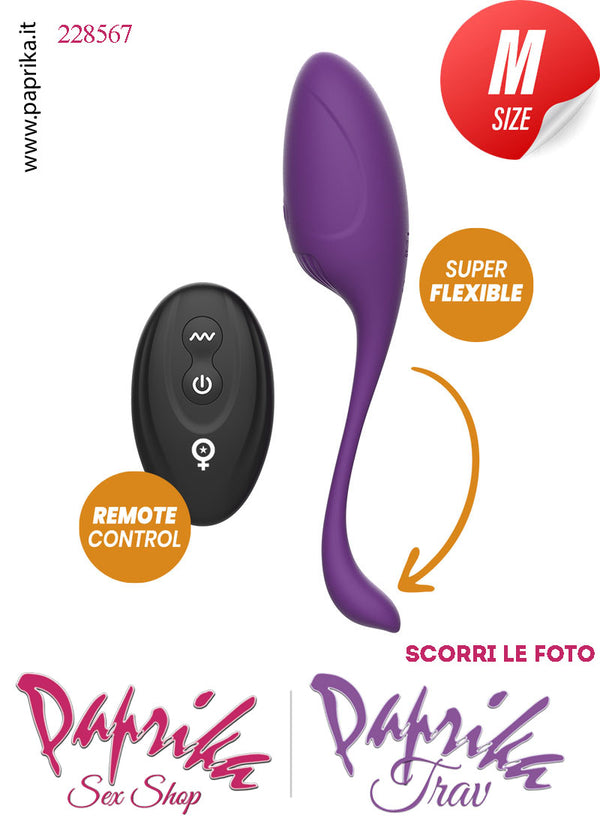 Ovulo Vibrante Vaginale Ø 32 Telecomando 10 Velocità Cordino Flessibile