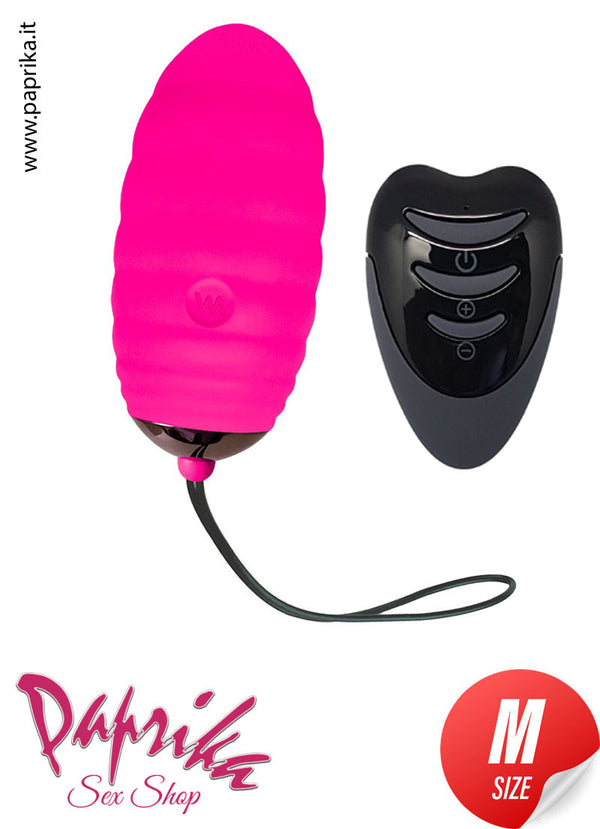 Ovulo Vaginale Vibrante 7 cm Ø 34 Telecomandato 10 Velocità Silicone