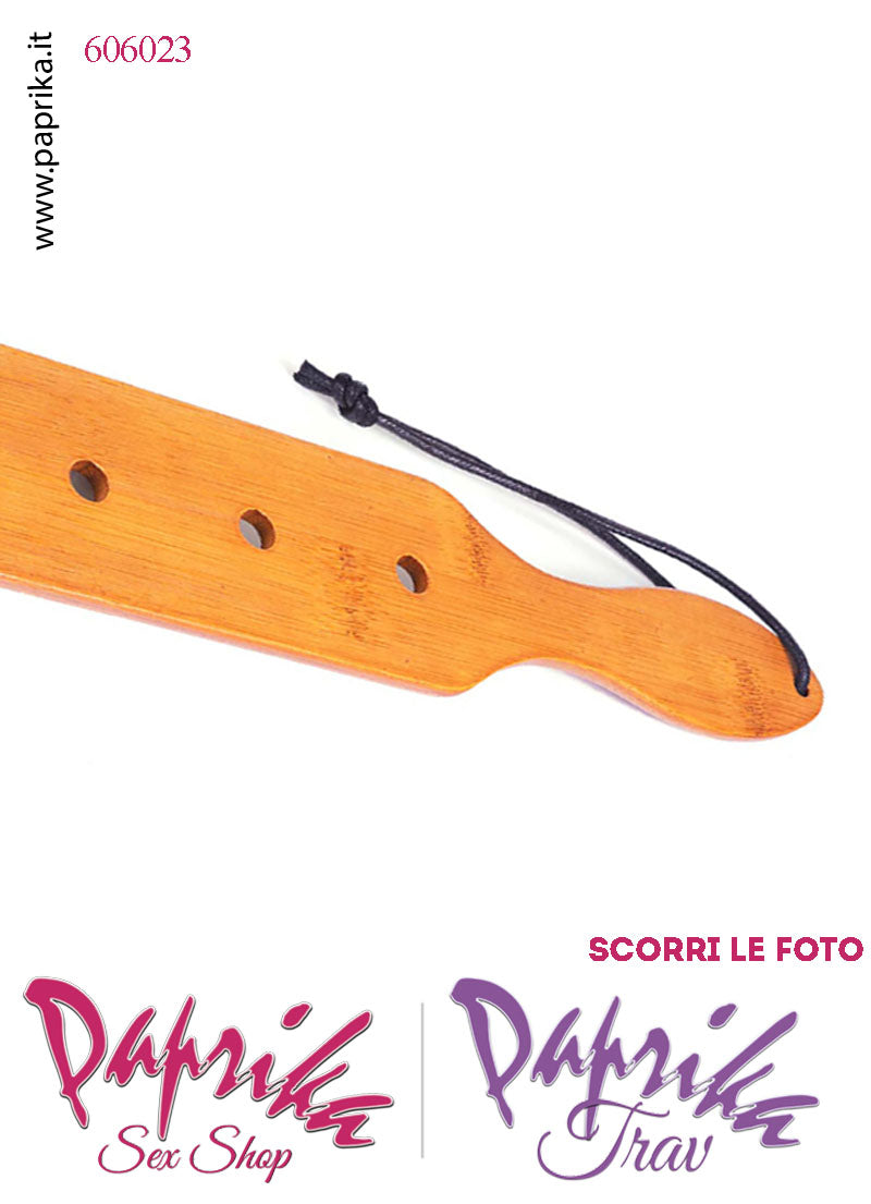 Paddle Sculacciatore Bamboo Liscio 5 Fori Molto Doloroso 55 mm 37 cm