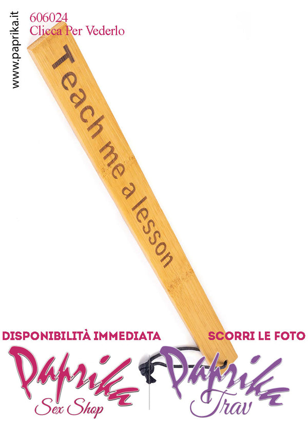 Paddle Sculacciatore Bamboo Liscio Doloroso 30 mm 40 cm Teach Me a Lesson