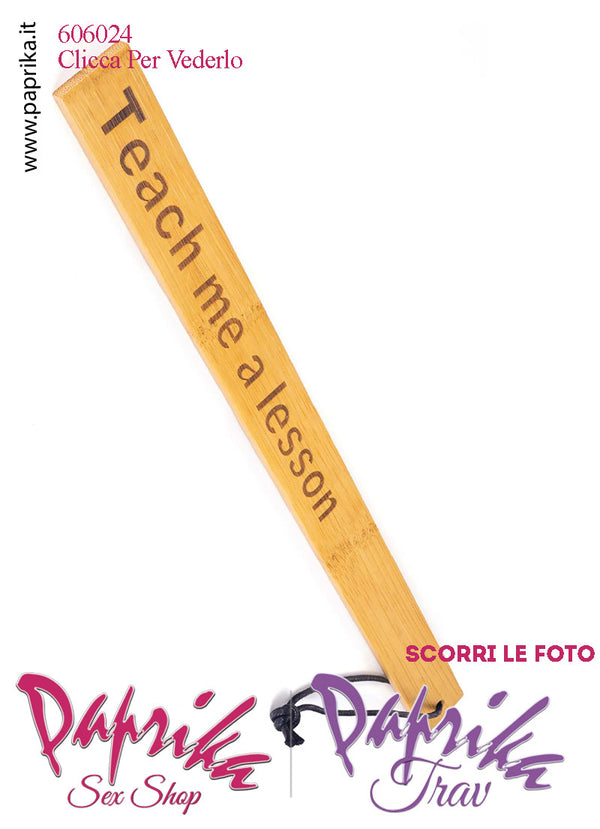 Paddle Sculacciatore Bamboo Liscio Doloroso 30 mm 40 cm Teach Me a Lesson