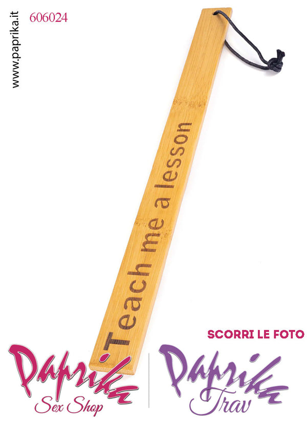 Paddle Sculacciatore Bamboo Liscio Doloroso 30 mm 40 cm Teach Me a Lesson