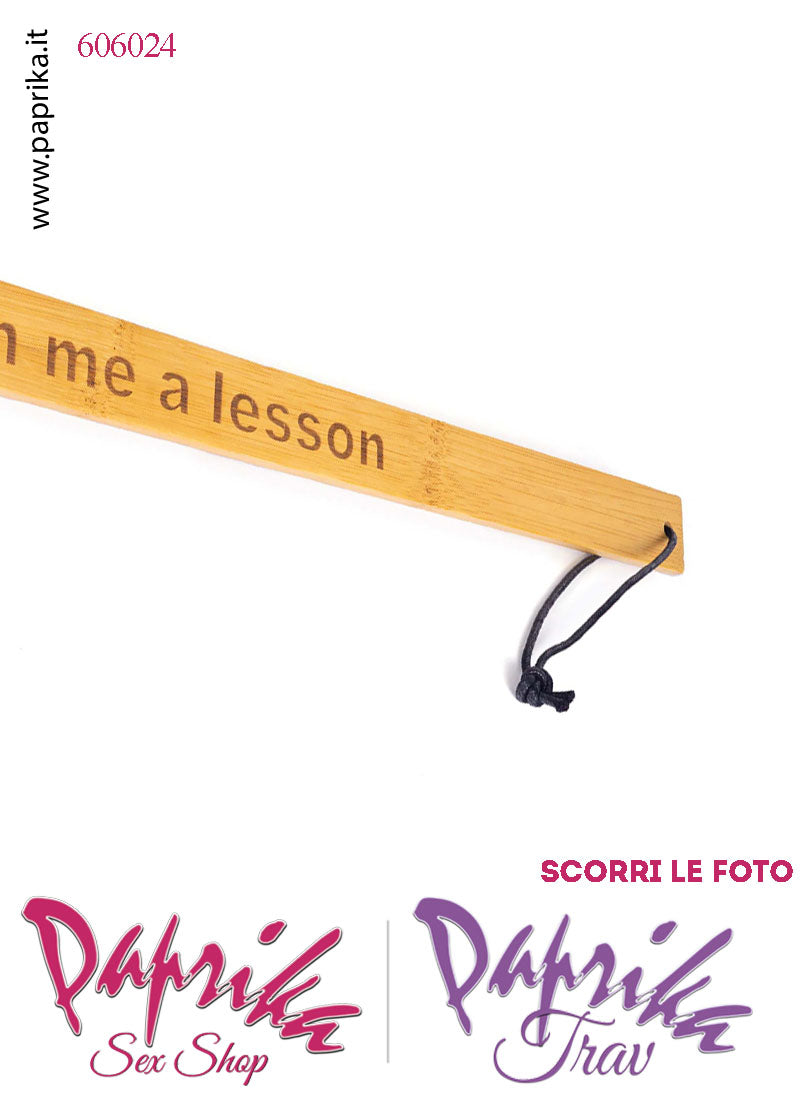 Paddle Sculacciatore Bamboo Liscio Doloroso 30 mm 40 cm Teach Me a Lesson