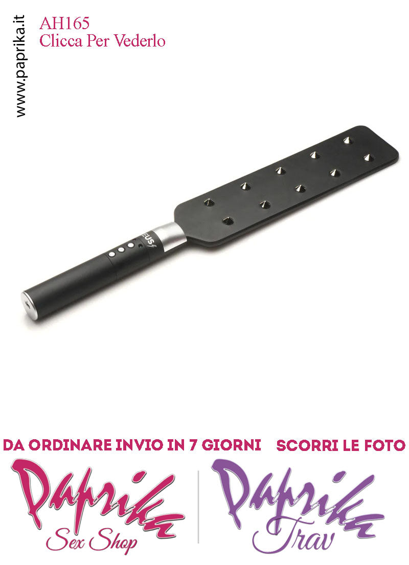 Paddle Sculacciatore Double Face Lato Elettro Stimolazione 10 Borchie Lato Liscio