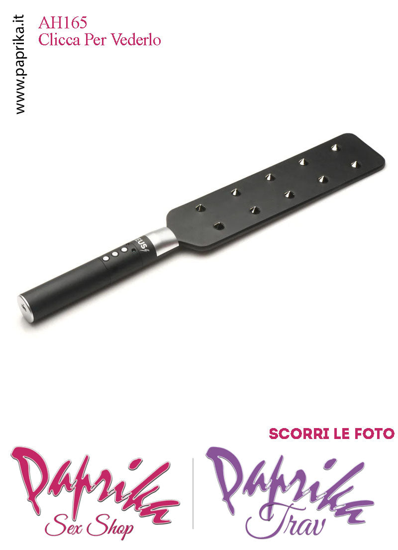 Paddle Sculacciatore Double Face Lato Elettro Stimolazione 10 Borchie Lato Liscio