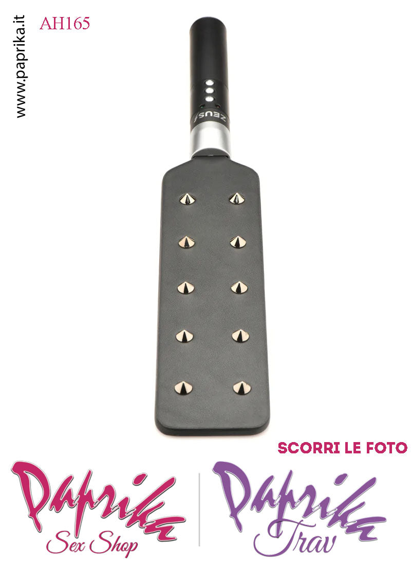 Paddle Sculacciatore Double Face Lato Elettro Stimolazione 10 Borchie Lato Liscio