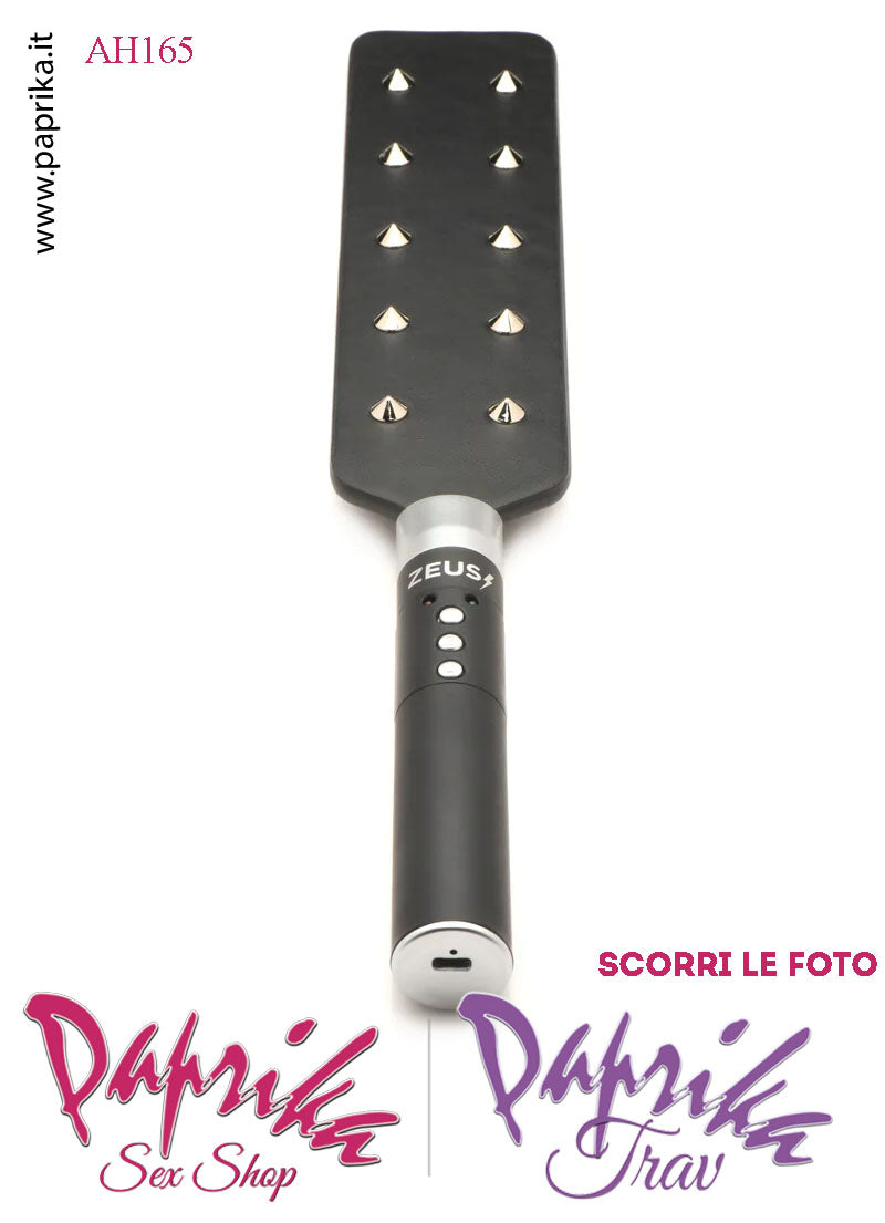 Paddle Sculacciatore Double Face Lato Elettro Stimolazione 10 Borchie Lato Liscio