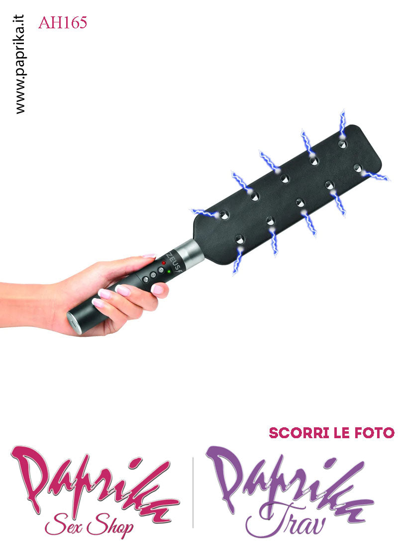 Paddle Sculacciatore Double Face Lato Elettro Stimolazione 10 Borchie Lato Liscio