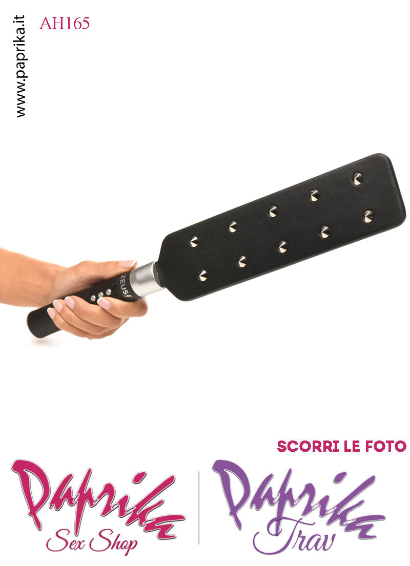 Paddle Sculacciatore Double Face Lato Elettro Stimolazione 10 Borchie Lato Liscio
