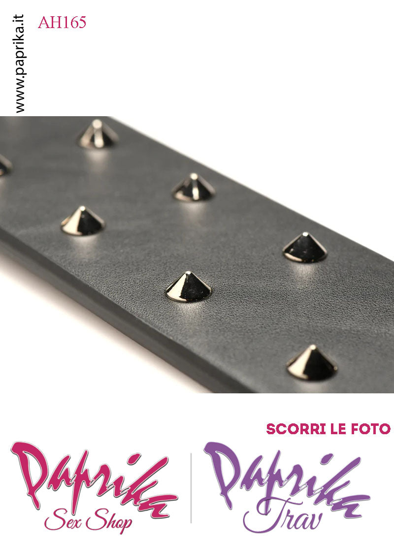 Paddle Sculacciatore Double Face Lato Elettro Stimolazione 10 Borchie Lato Liscio