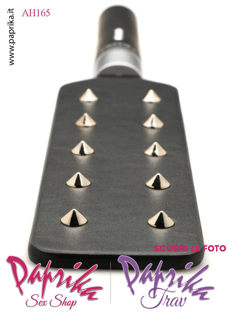 Paddle Sculacciatore Double Face Lato Elettro Stimolazione 10 Borchie Lato Liscio