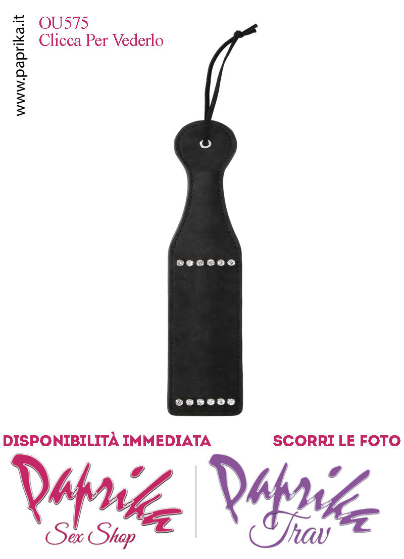 Paddle Sculacciatore Double Face Lato Liscio Lato Strass Ecopelle