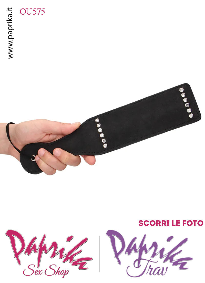 Paddle Sculacciatore Double Face Lato Liscio Lato Strass Ecopelle