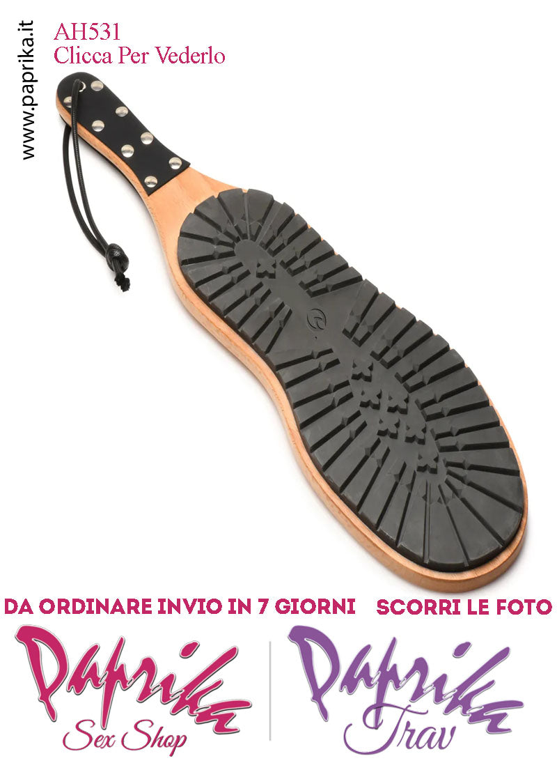 Paddle Sculacciatore Double Face Legno Lato Liscio Lato Suola Scarpone