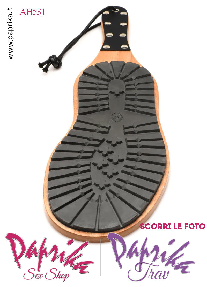 Paddle Sculacciatore Double Face Legno Lato Liscio Lato Suola Scarpone
