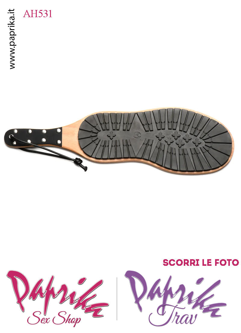 Paddle Sculacciatore Double Face Legno Lato Liscio Lato Suola Scarpone