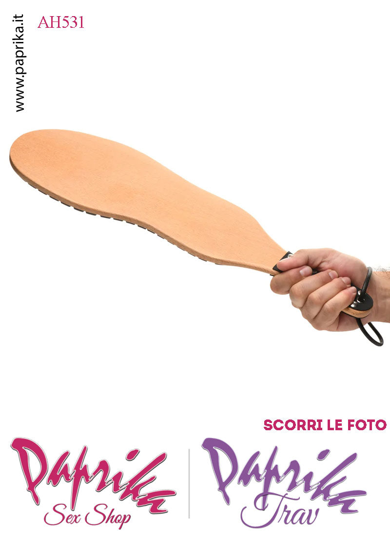 Paddle Sculacciatore Double Face Legno Lato Liscio Lato Suola Scarpone