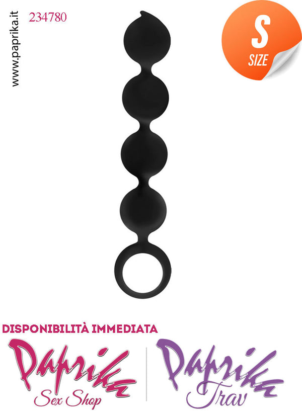 Palline Plug Unisex 3 Sfere Small 15 cm Ø 22 Punta Lavorata Silicone Flessibile