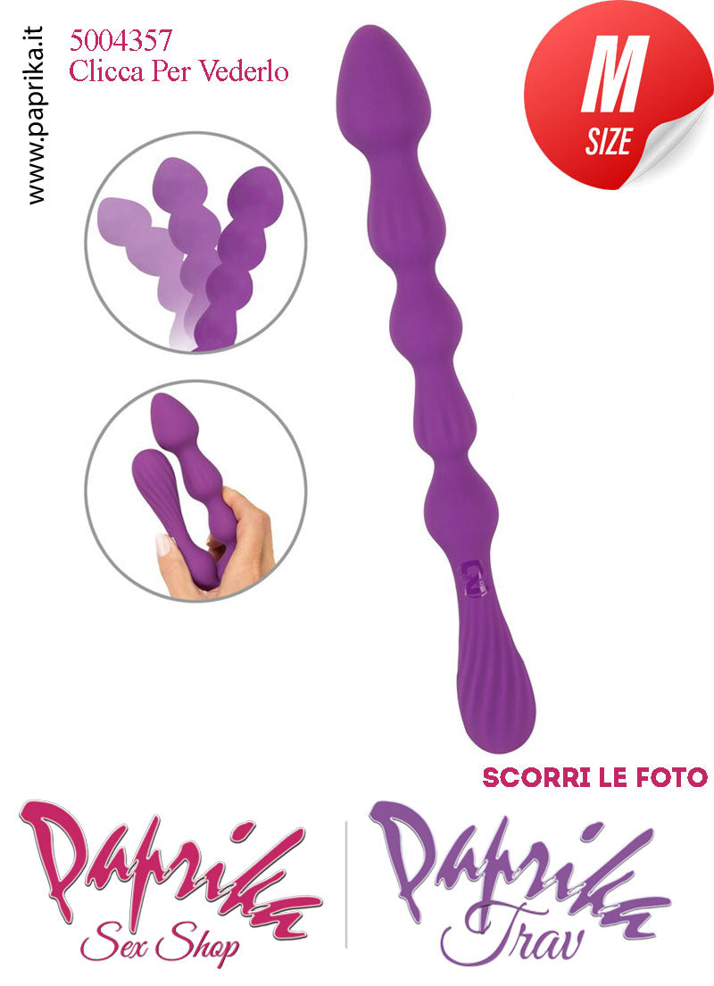 Palline Flessibili Sagomate Unisex 5 Ovali 27 cm Ø 32 Punta Larga Silicone