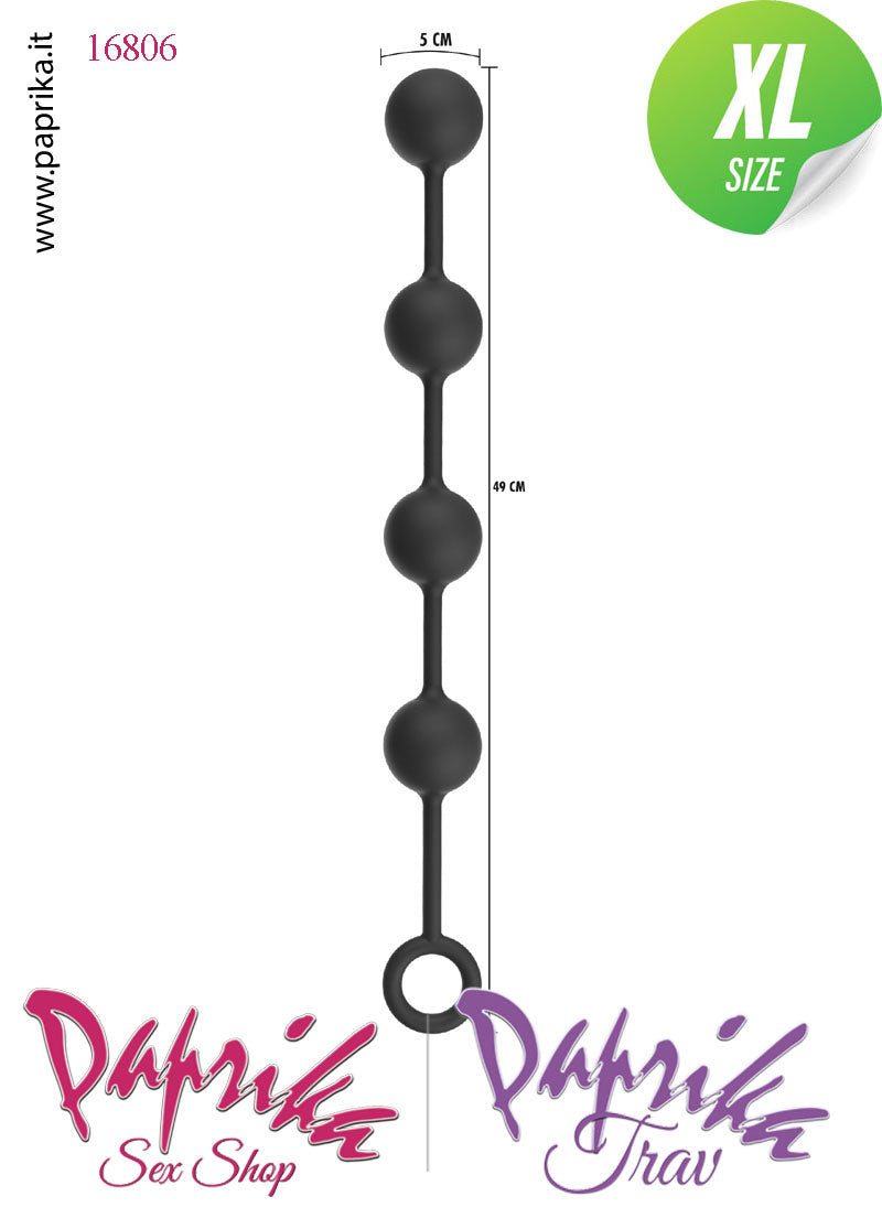 Palline Anali Unisex 4 Sfere Extralarge 49 cm Ø 50 Silicone Flessibile