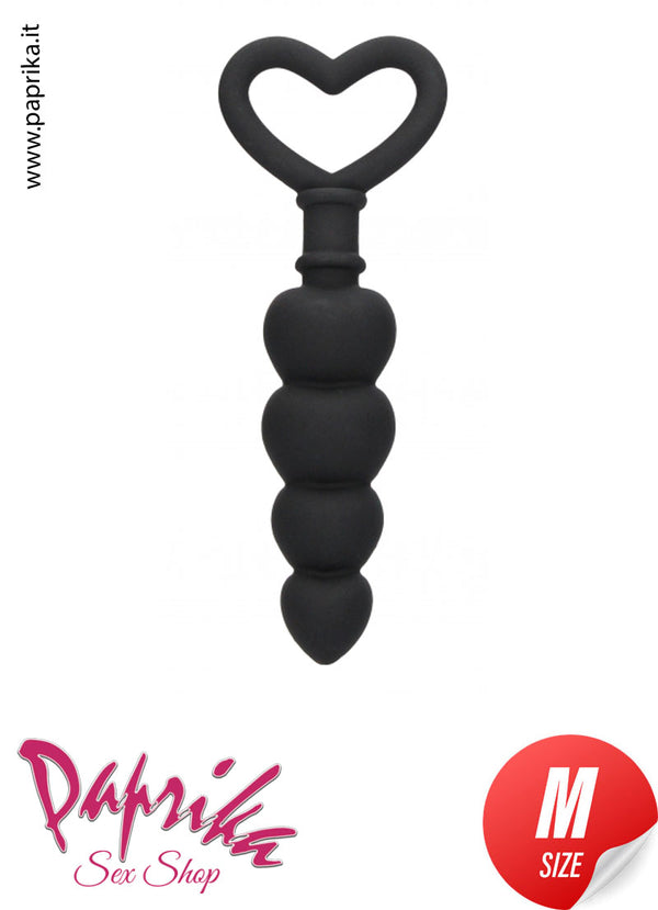 Palline Anali Unisex 11 cm 4 Sfere Crescendo Ø 22/32 Silicone Cuore