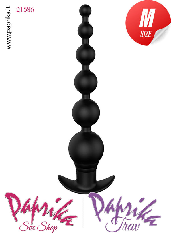 Palline Anali Unisex Vibranti Telecomando Silicone 6 Sfere 20 cm Ø 12/40