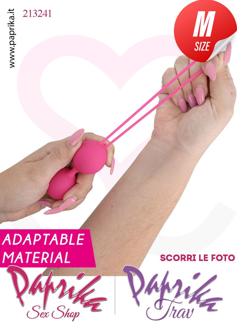 Palline Vaginali Geisha Ø 35 Silicone Vellutato Fucsia Vibranti Sfera Interna