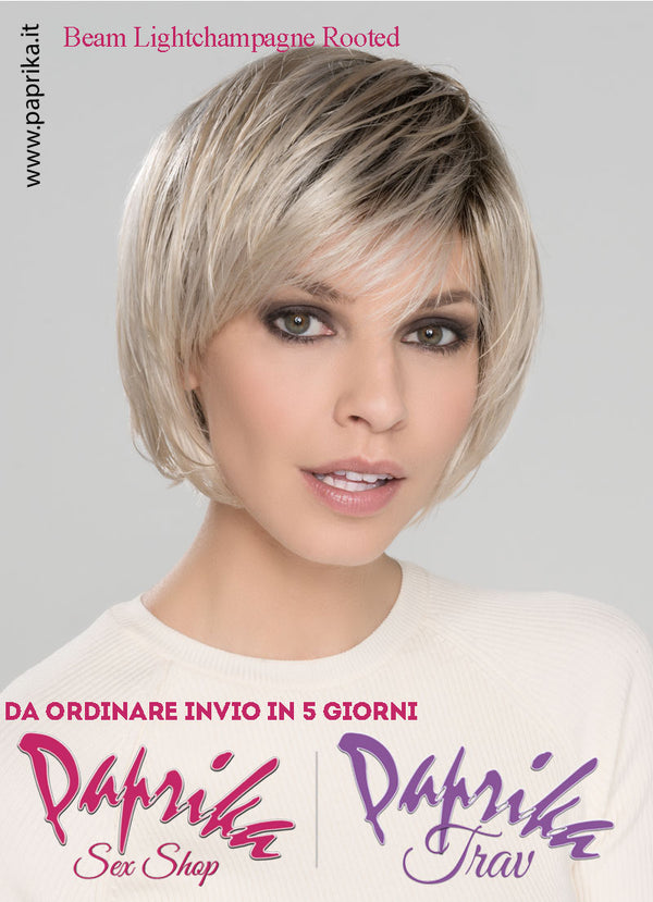 Beam Parrucca Caschetto Taglio Scalato Riga Laterale Frangetta Lunga