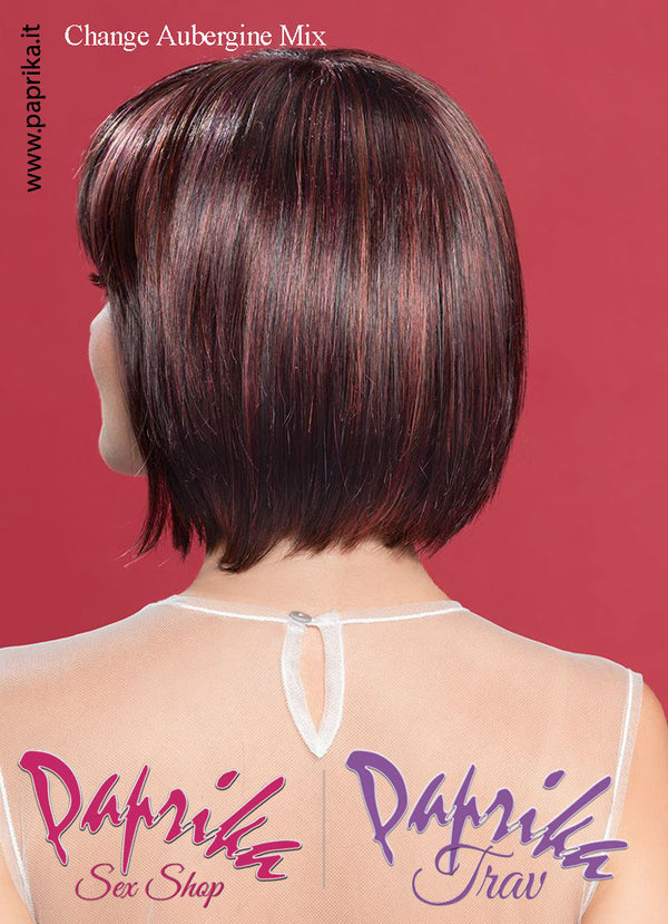 Change Parrucca Caschetto Liscia Riga Centrale Frangetta Lunga