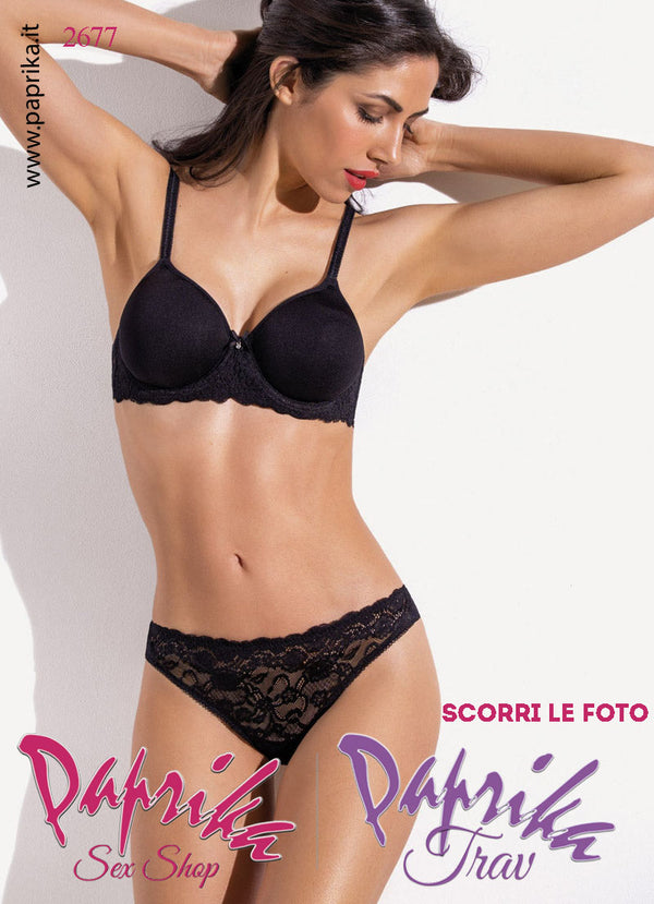 Perizoma Brasiliana Chiuso Pizzo Anteriore Posteriore Elastici Laterali Alti