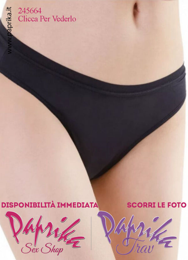 Perizoma Slip Contenitivo Chiuso Sedere Coperto Elastici Laterali Alti