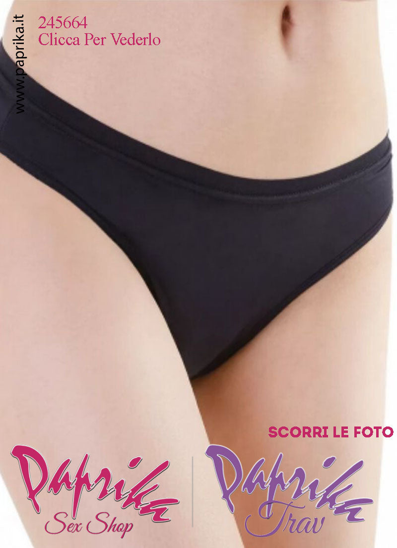 Perizoma Slip Contenitivo Chiuso Sedere Coperto Elastici Laterali Alti