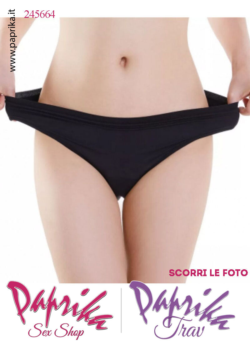 Perizoma Slip Contenitivo Chiuso Sedere Coperto Elastici Laterali Alti