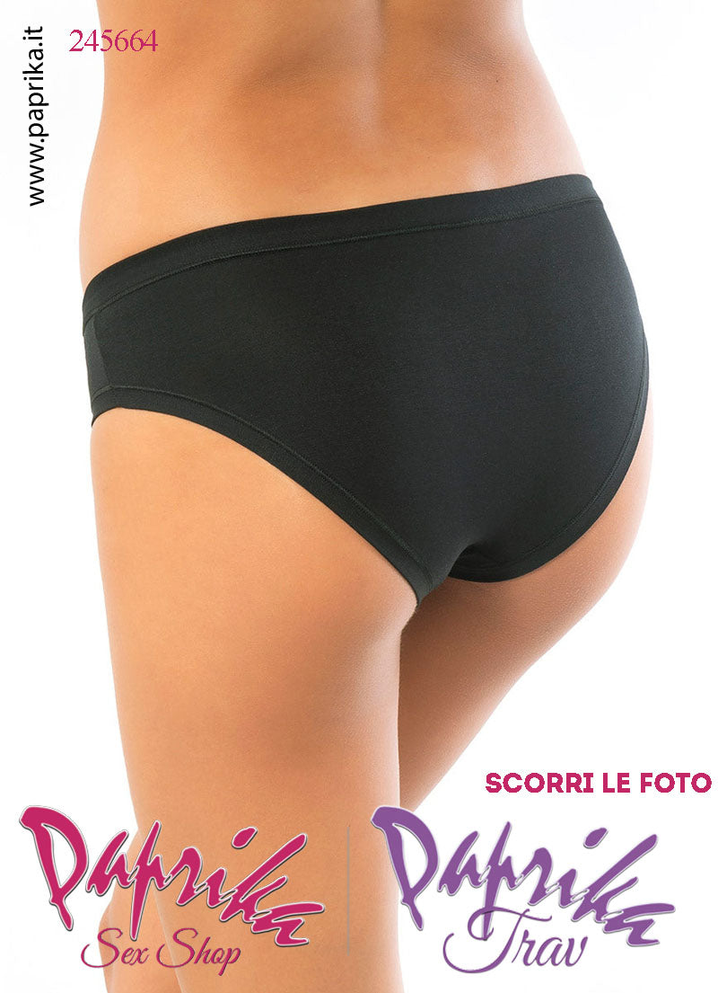 Perizoma Slip Contenitivo Chiuso Sedere Coperto Elastici Laterali Alti