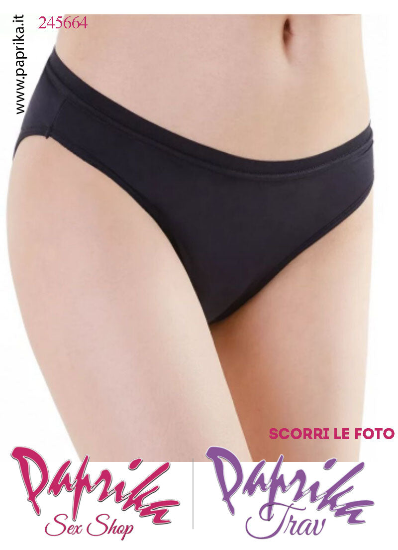 Perizoma Slip Contenitivo Chiuso Sedere Coperto Elastici Laterali Alti