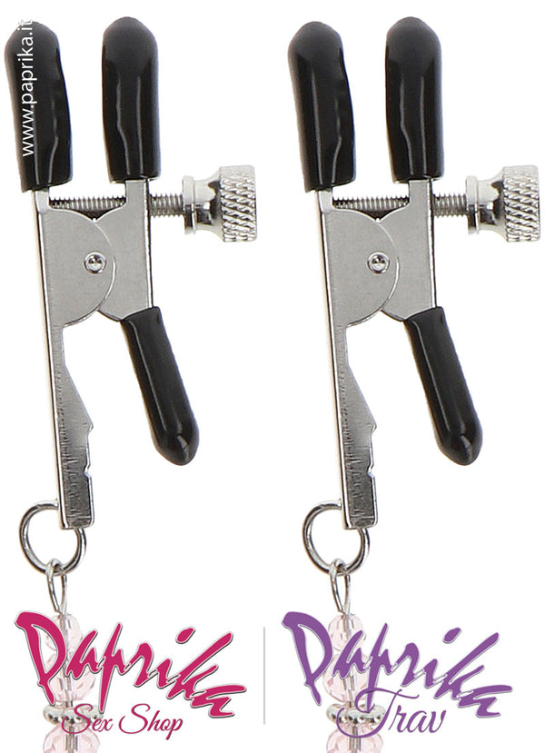 Pinzette Capezzoli Unisex Bdsm Regolabili Piatte Pendente Pietre Lavorate