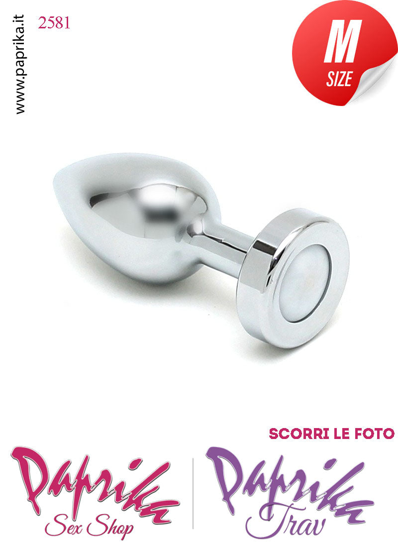 Plug Anale Non Vibrante Silicone Luci Led Intermittenti 8 cm Ø 33 Alluminio