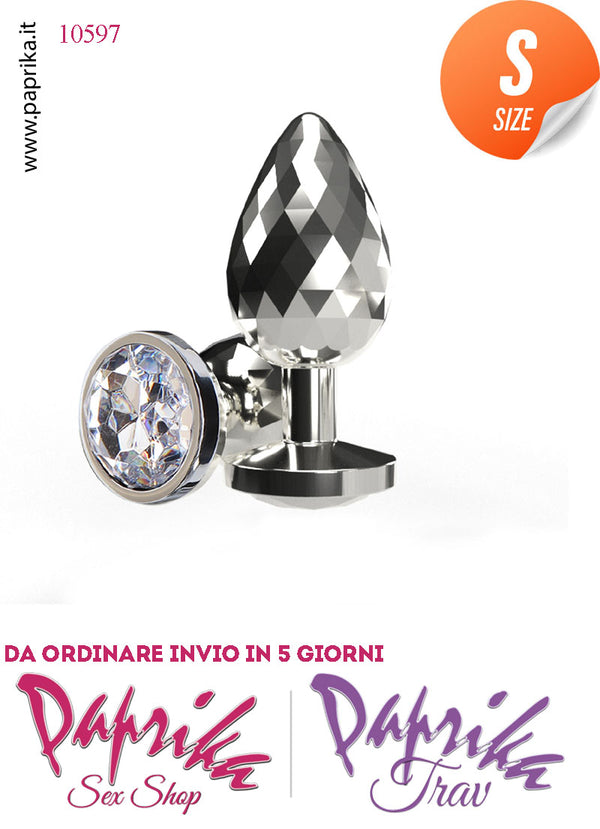 Rosebud Plug Anale Small Unisex Alluminio Sfaccettato Gioiello 7 cm Ø 27