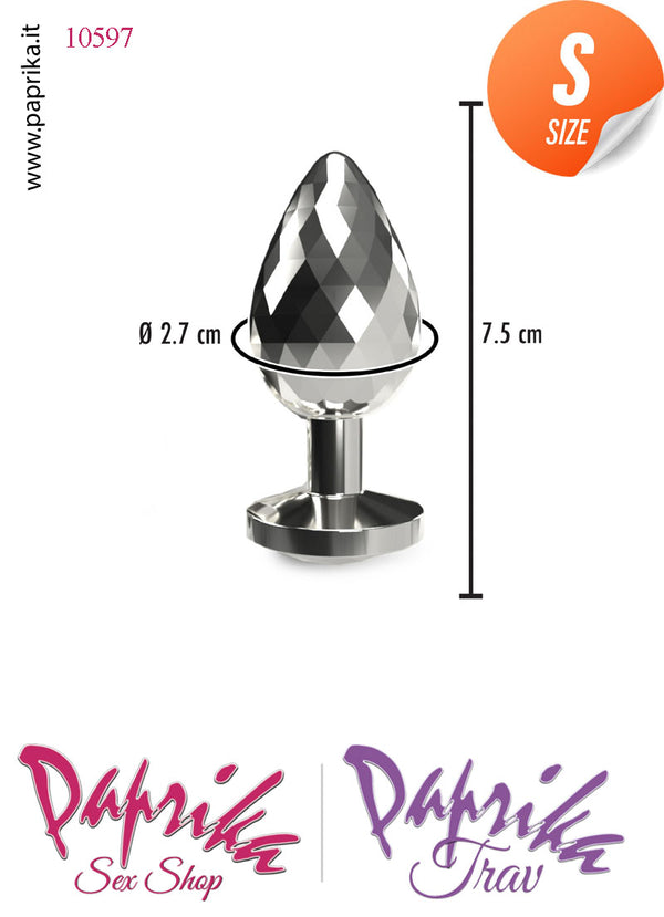 Rosebud Plug Anale Small Unisex Alluminio Sfaccettato Gioiello 7 cm Ø 27