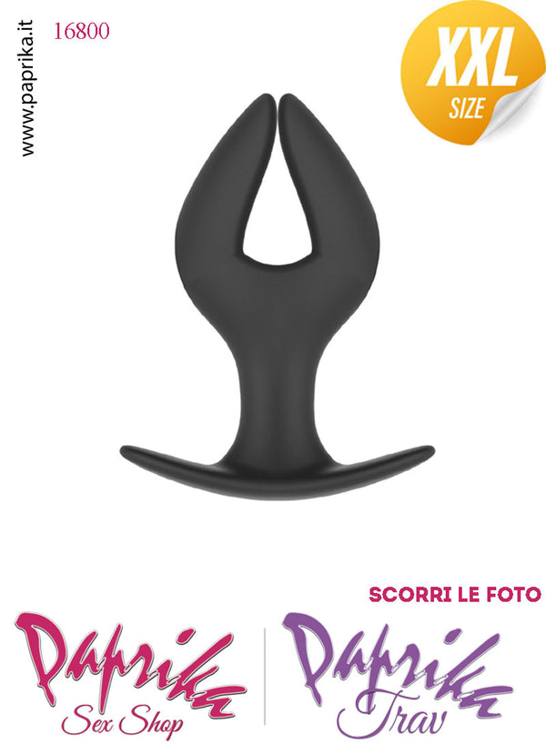 Plug Anale Anchor Apribile Divaricatore 2 Vie Silicone Non Vibrante 8 cm Ø 58