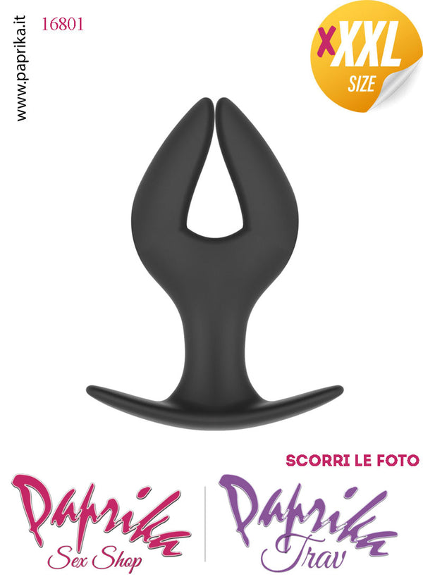 Plug Anale Anchor Apribile Divaricatore 2 Vie Silicone Non Vibrante 8.5 cm Ø 72