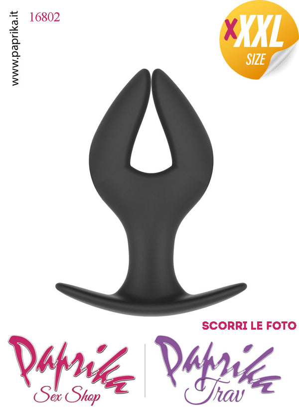 Plug Anale Anchor Apribile Divaricatore 2 Vie Silicone Non Vibrante 9 cm Ø 78