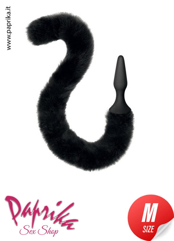 Plug Anale Unisex Medio Silicone 11 cm Ø 31 Pony Coda Lunga