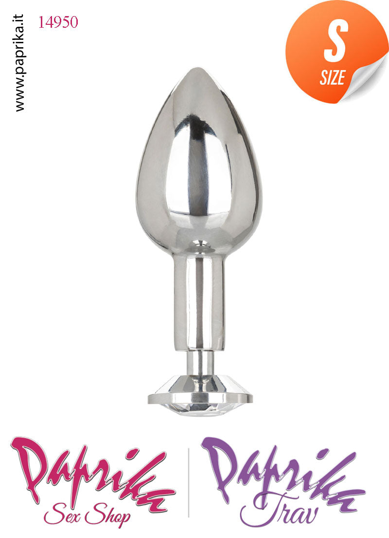 Plug Anale Unisex Small Alluminio Gioiello Anello Doppio Testicoli 6 cm Ø 25