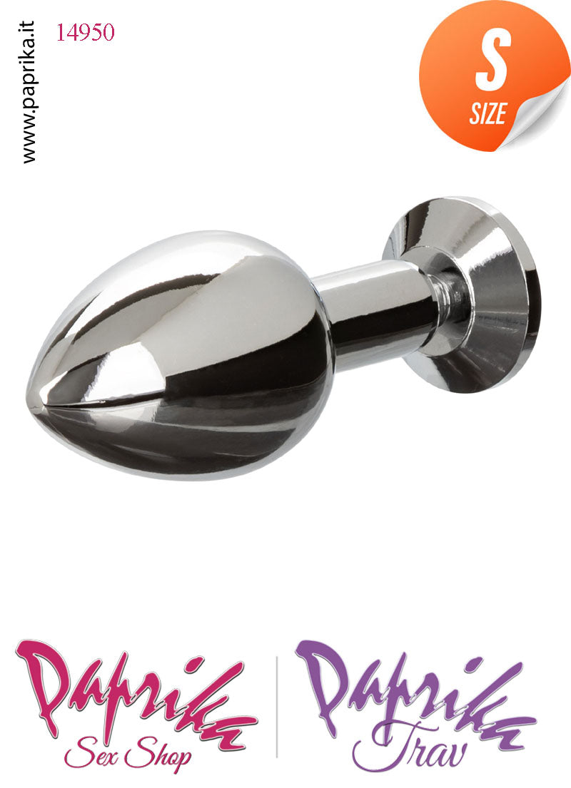 Plug Anale Unisex Small Alluminio Gioiello Anello Doppio Testicoli 6 cm Ø 25