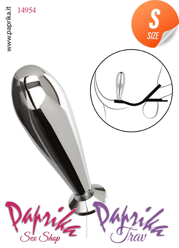 Plug Anale Small Unisex Alluminio Gioiello Anello Doppio Testicoli 9 cm Ø 25