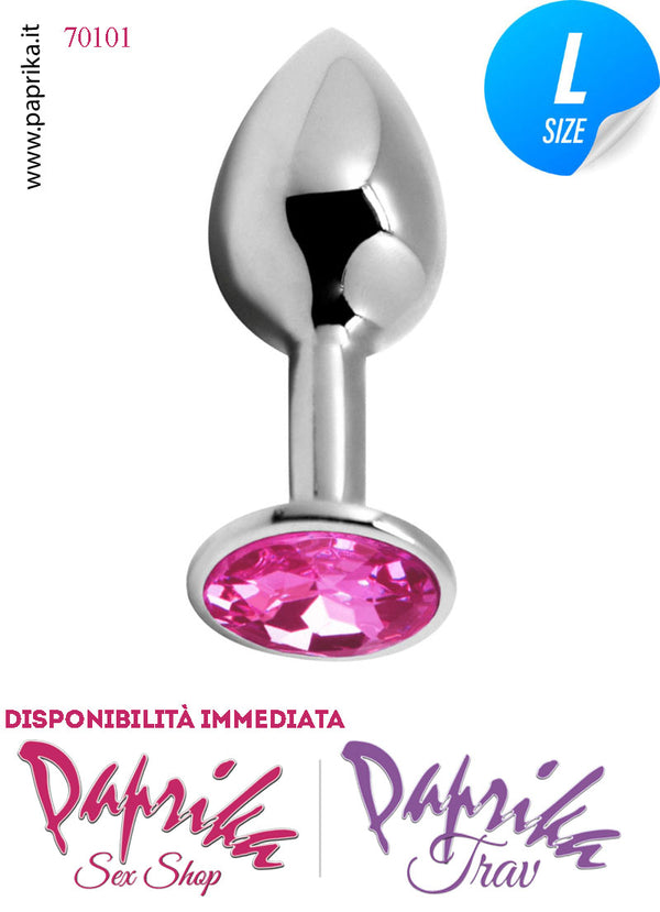 Plug Anale Alluminio Leggero Gioiello Prismatico Large 10 cm Ø 40